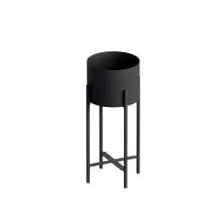 Portavaso nero 23x23x48 cm