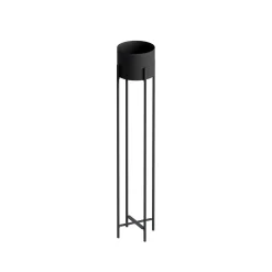 Portavaso nero 23x23x108 cm