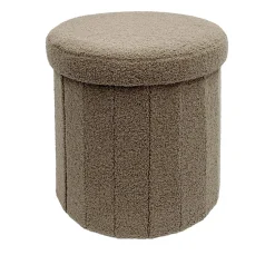 Pouf contenitore tondo 39x39 cm taupe