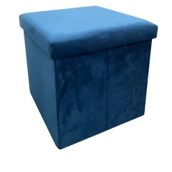 Pouf contenitore 40x40x40 cm blu