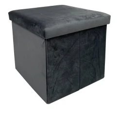 Pouf contenitore 40x40x40 cm grigio