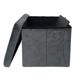 Pouf contenitore 40x40x40 cm grigio