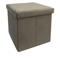 Pouf contenitore 40x40x40 cm marron glacè