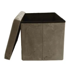 Pouf contenitore 40x40x40 cm marron glacè