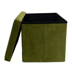 Pouf contenitore 40x40x40 cm verde