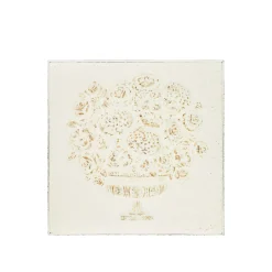 Quadro bouquet fondo bianco 81x81x6 cm