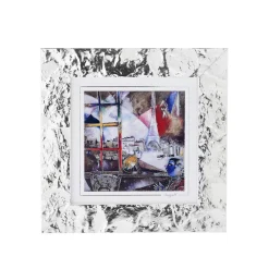 Quadro Chagal Paris 30x30 cm Beltrami con argento Miro Silver