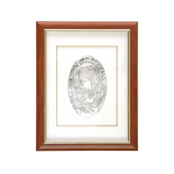 Quadro icona Madonna con bambino con argento Miro Silver, 52x66 cm