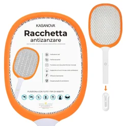 Racchetta elettrica antizanzare arancione