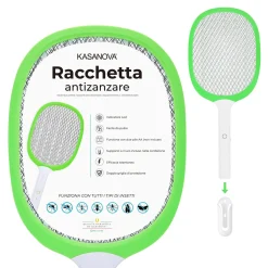 Racchetta elettrica antizanzare verde