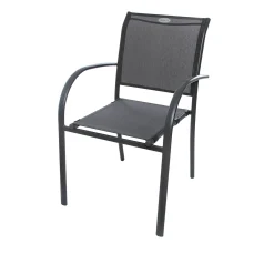 Sedia con struttura in alluminio, 56x65x88 cm