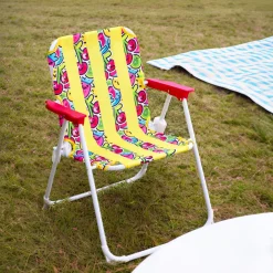 Sedia giardino pieghevole per bambini giallo