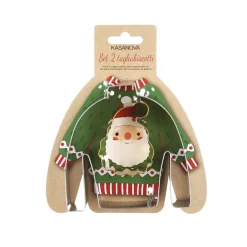 Set 2 formine tagliabiscotti Babbo Natale  e maglione