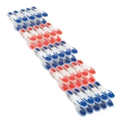 Set 25 mollette da bucato blu e rosse Leifheit