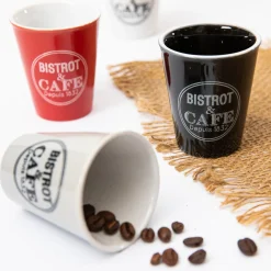 Set 6 tazzine caffè colorate in ceramica Bistrot