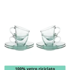 Set 4 tazzine caffè con piattino Aware Penguen Pasabahce