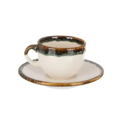 Set 6 tazzine caffè con piattino effetto acqua Ocean