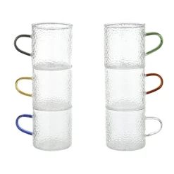 Set 6 tazzine caffè in vetro Frosty Lumina