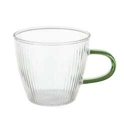 Set 6 tazzine caffè in vetro righe Lumina