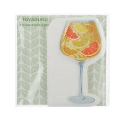Set 12 tovaglioli calice cocktail in carta
