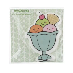 Set 12 tovaglioli coppa gelato in carta