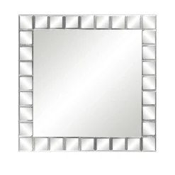 Specchiera con argento Miro Silver, 65x65 cm