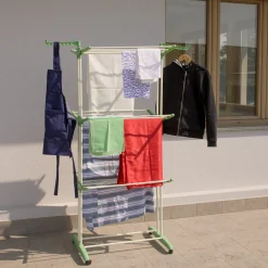 Stendibianchera a torre 3 livelli con ruote