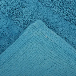 Tappeto bagno 50x80 cm cotone azzurro