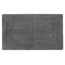 Tappeto bagno 50x80 cm cotone grigio scuro