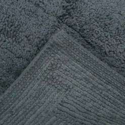 Tappeto bagno 50x80 cm cotone grigio scuro