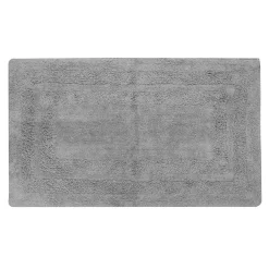 Tappeto bagno 50x80 cm grigio in cotone