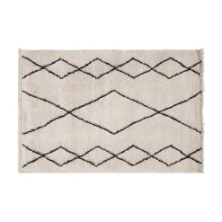 Tappeto beige e nero stile barbero 230x160 cm Tribe