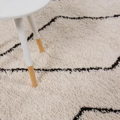 Tappeto beige e nero stile barbero 230x160 cm Tribe