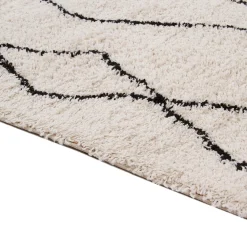 Tappeto beige e nero stile barbero 120x60 cm Tribe