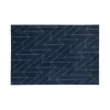 Tappeto blu in juta decoro geometrico 150x80 cm