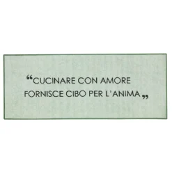 Tappeto cucina 57x140 cm scritta verde