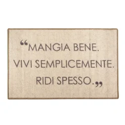 Tappeto cucina 50x80 cm scritta tortora