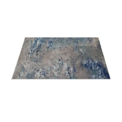 Tappeto ecrù e blu 230x160 cm Soho