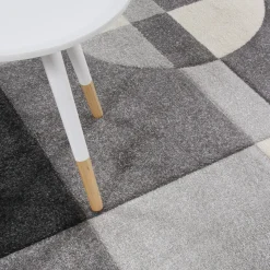 Tappeto grigio design cubista 300x200 cm Carve