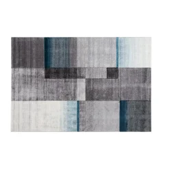 Tappeto grigio e azzurro effetto 3D 300x200 cm Timelapse