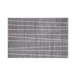 Tappeto grigio e bianco linee 300x200 cm Deep