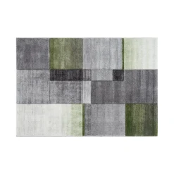 Tappeto grigio e verde effetto 3D 230x160 cm Timelapse