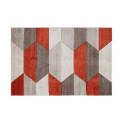 Tappeto grigio ruggine design geometrico 160x230 cm Carve