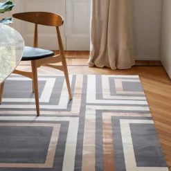 Tappeto grigio vintage cornici 290x200 cm Step