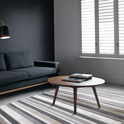 Tappeto grigio vintage righe 150x80 cm Step