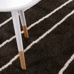 Tappeto marrone e beige linee 300x200 cm Deep