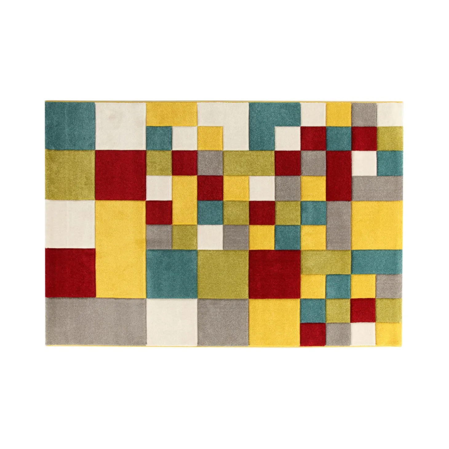 Tappeto quadrati colorati 190x133 cm Allegra