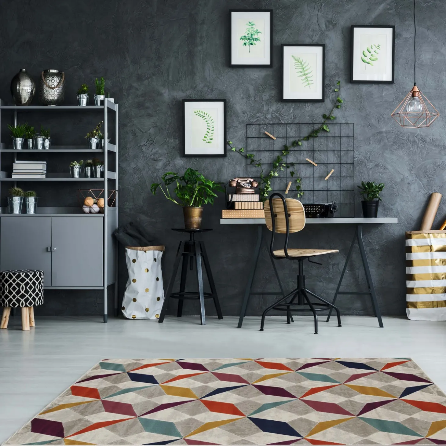Tappeto vintage geometrie 230x160 cm Girard