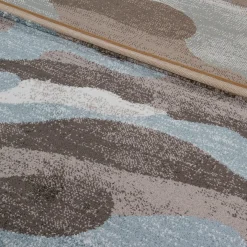 Tappeto 120x170 cm Camouflage grigio e blu