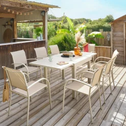 Tavolo allungabile 90 180x75,5x90 cm - color argilla Piazza